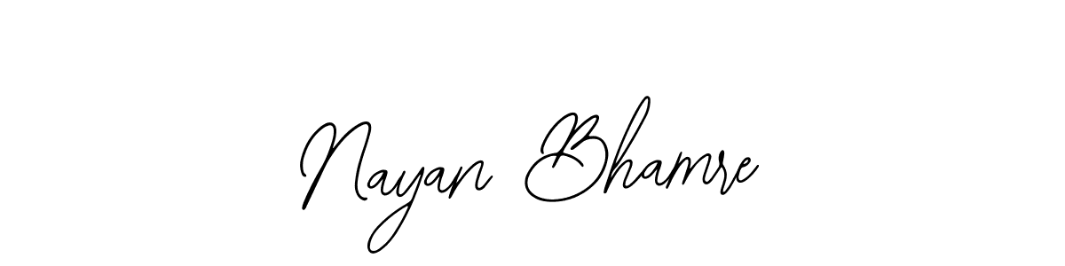 Use a signature maker to create a handwritten signature online. With this signature software, you can design (Bearetta-2O07w) your own signature for name Nayan Bhamre. Nayan Bhamre signature style 12 images and pictures png
