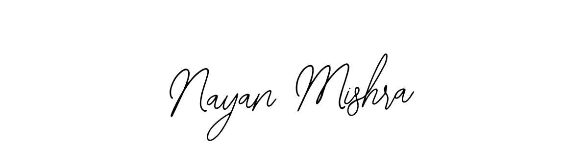 How to make Nayan Mishra name signature. Use Bearetta-2O07w style for creating short signs online. This is the latest handwritten sign. Nayan Mishra signature style 12 images and pictures png