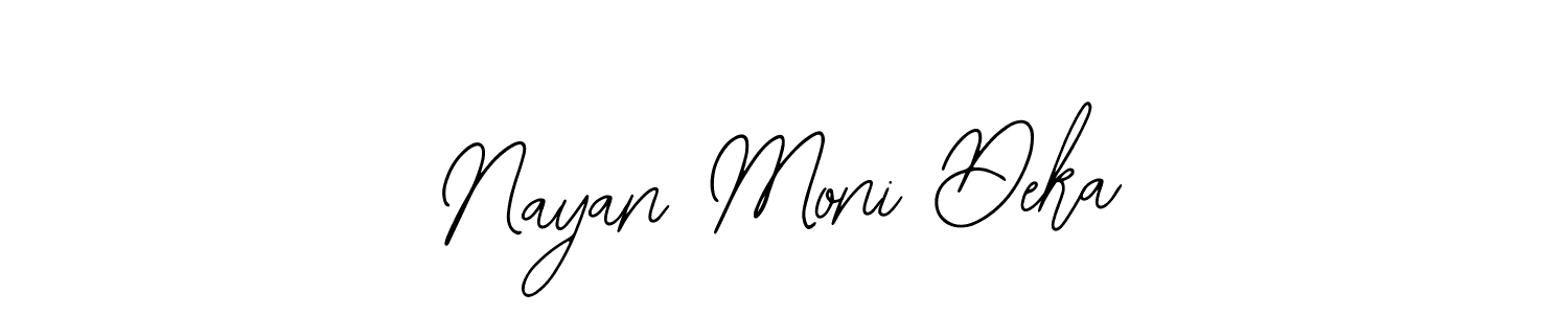 How to make Nayan Moni Deka name signature. Use Bearetta-2O07w style for creating short signs online. This is the latest handwritten sign. Nayan Moni Deka signature style 12 images and pictures png