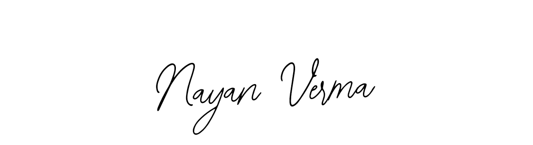How to make Nayan Verma name signature. Use Bearetta-2O07w style for creating short signs online. This is the latest handwritten sign. Nayan Verma signature style 12 images and pictures png