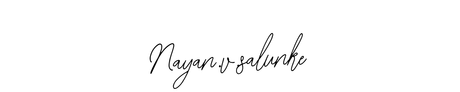 Bearetta-2O07w is a professional signature style that is perfect for those who want to add a touch of class to their signature. It is also a great choice for those who want to make their signature more unique. Get Nayan.v.salunke name to fancy signature for free. Nayan.v.salunke signature style 12 images and pictures png