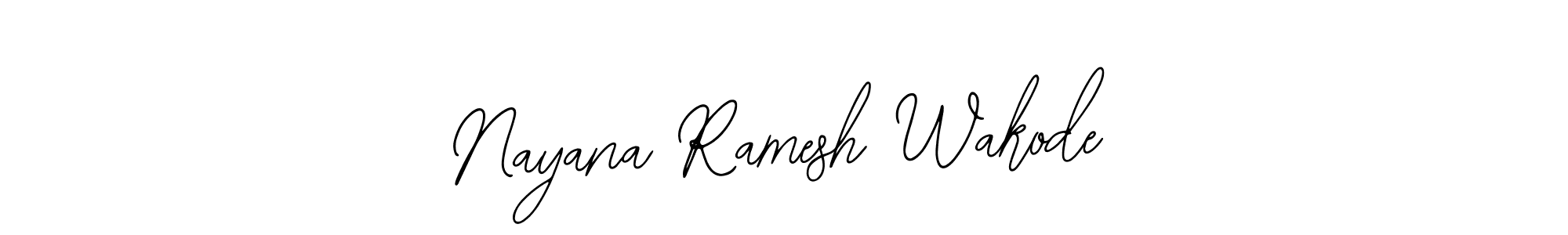 Design your own signature with our free online signature maker. With this signature software, you can create a handwritten (Bearetta-2O07w) signature for name Nayana Ramesh Wakode. Nayana Ramesh Wakode signature style 12 images and pictures png