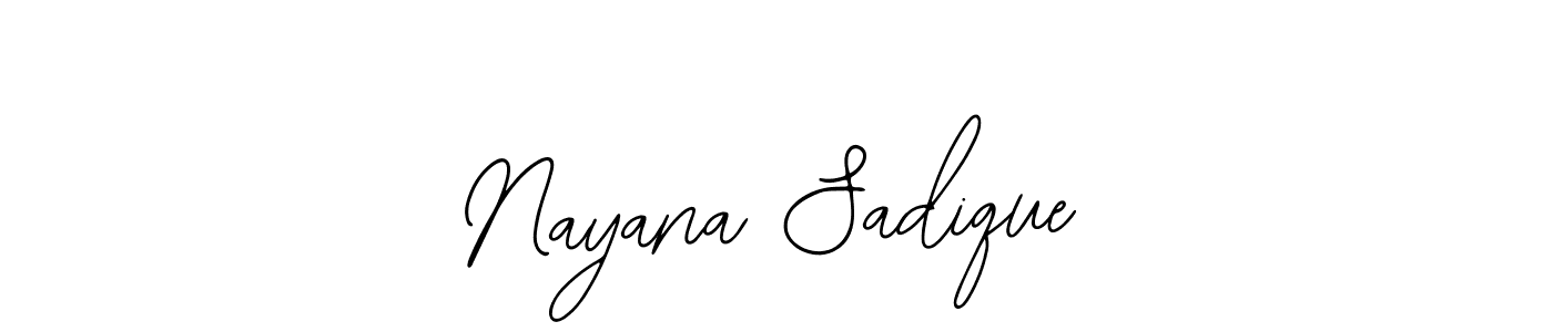 Bearetta-2O07w is a professional signature style that is perfect for those who want to add a touch of class to their signature. It is also a great choice for those who want to make their signature more unique. Get Nayana Sadique name to fancy signature for free. Nayana Sadique signature style 12 images and pictures png