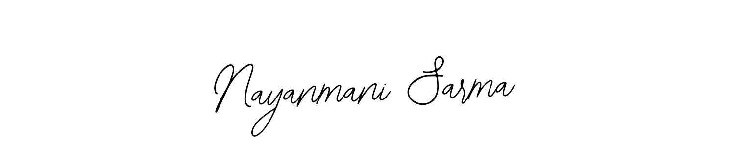 Use a signature maker to create a handwritten signature online. With this signature software, you can design (Bearetta-2O07w) your own signature for name Nayanmani Sarma. Nayanmani Sarma signature style 12 images and pictures png