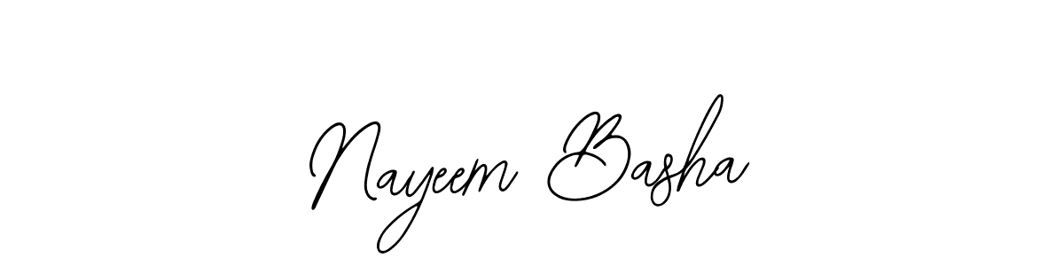 How to make Nayeem Basha name signature. Use Bearetta-2O07w style for creating short signs online. This is the latest handwritten sign. Nayeem Basha signature style 12 images and pictures png