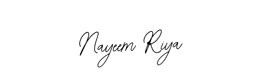The best way (Bearetta-2O07w) to make a short signature is to pick only two or three words in your name. The name Nayeem Riya include a total of six letters. For converting this name. Nayeem Riya signature style 12 images and pictures png