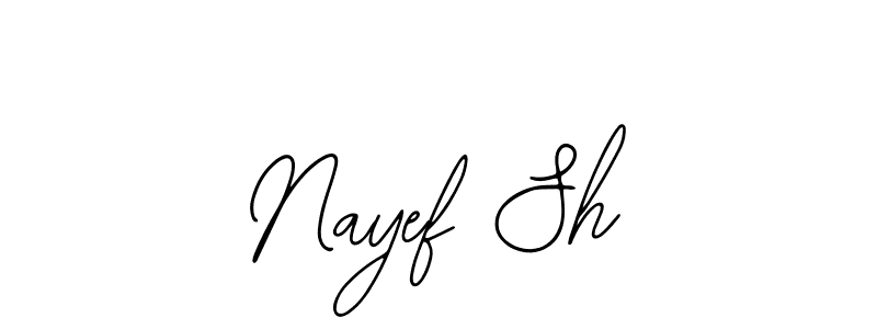 Bearetta-2O07w is a professional signature style that is perfect for those who want to add a touch of class to their signature. It is also a great choice for those who want to make their signature more unique. Get Nayef Sh name to fancy signature for free. Nayef Sh signature style 12 images and pictures png