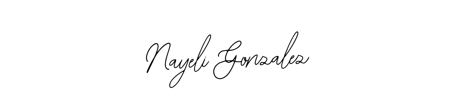 Use a signature maker to create a handwritten signature online. With this signature software, you can design (Bearetta-2O07w) your own signature for name Nayeli Gonzalez. Nayeli Gonzalez signature style 12 images and pictures png
