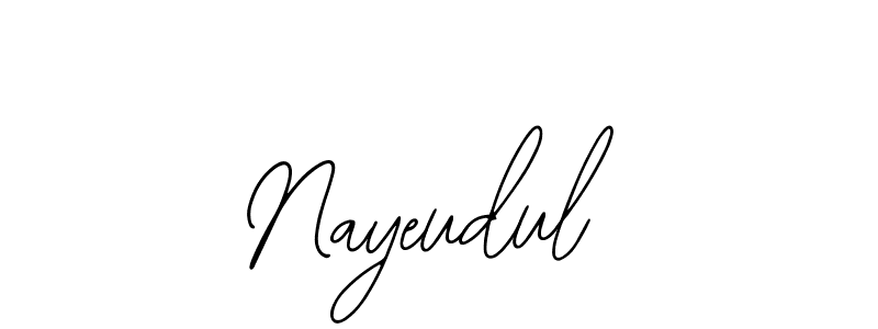 if you are searching for the best signature style for your name Nayeudul. so please give up your signature search. here we have designed multiple signature styles  using Bearetta-2O07w. Nayeudul signature style 12 images and pictures png