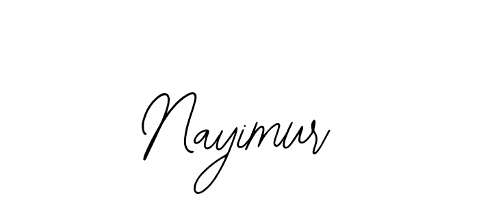 How to make Nayimur name signature. Use Bearetta-2O07w style for creating short signs online. This is the latest handwritten sign. Nayimur signature style 12 images and pictures png