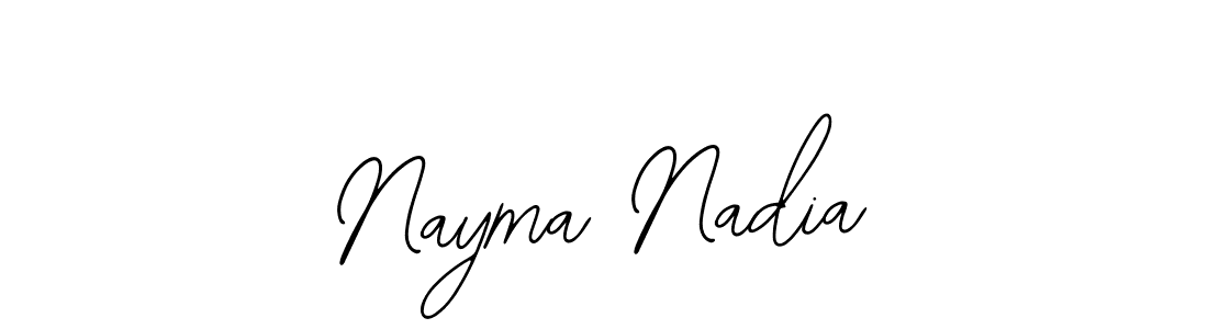 How to make Nayma Nadia name signature. Use Bearetta-2O07w style for creating short signs online. This is the latest handwritten sign. Nayma Nadia signature style 12 images and pictures png
