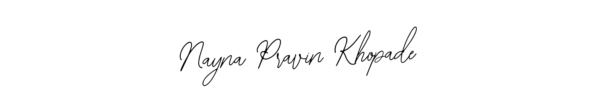 Make a beautiful signature design for name Nayna Pravin Khopade. Use this online signature maker to create a handwritten signature for free. Nayna Pravin Khopade signature style 12 images and pictures png