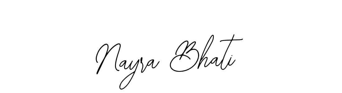 Make a beautiful signature design for name Nayra Bhati. Use this online signature maker to create a handwritten signature for free. Nayra Bhati signature style 12 images and pictures png