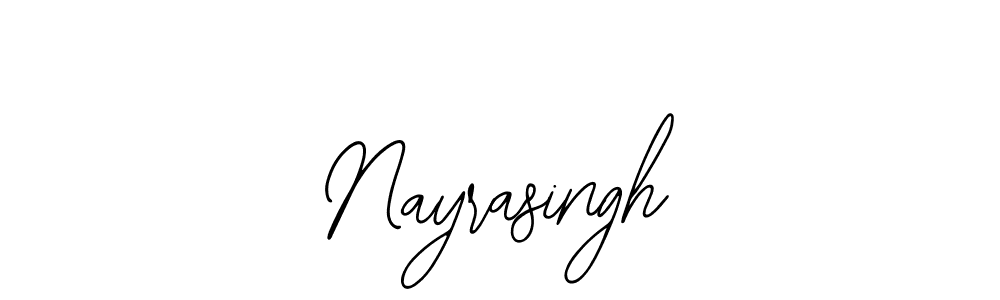 How to make Nayrasingh name signature. Use Bearetta-2O07w style for creating short signs online. This is the latest handwritten sign. Nayrasingh signature style 12 images and pictures png