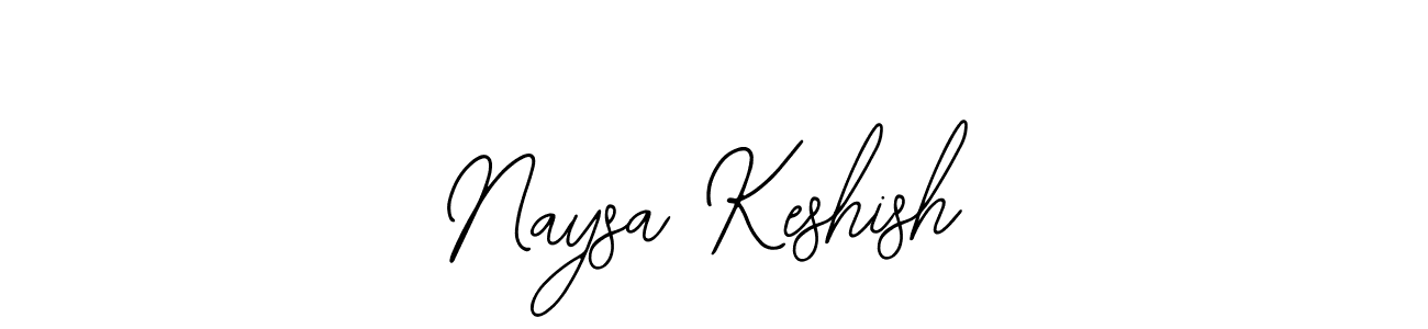 The best way (Bearetta-2O07w) to make a short signature is to pick only two or three words in your name. The name Naysa Keshish include a total of six letters. For converting this name. Naysa Keshish signature style 12 images and pictures png