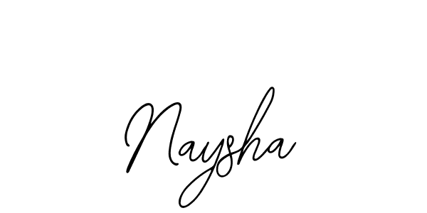 Use a signature maker to create a handwritten signature online. With this signature software, you can design (Bearetta-2O07w) your own signature for name Naysha. Naysha signature style 12 images and pictures png