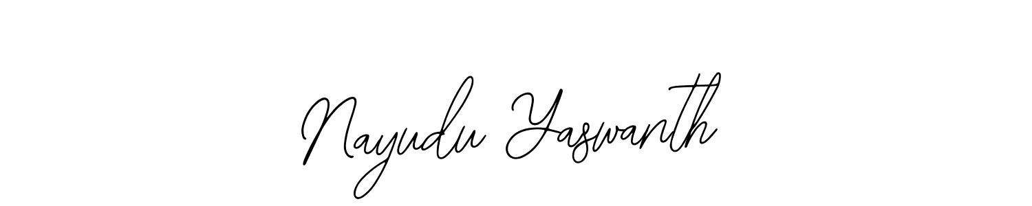Use a signature maker to create a handwritten signature online. With this signature software, you can design (Bearetta-2O07w) your own signature for name Nayudu Yaswanth. Nayudu Yaswanth signature style 12 images and pictures png