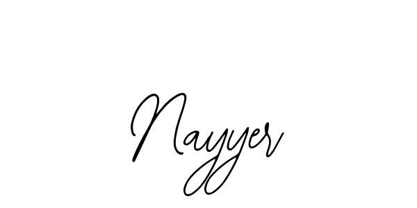 How to make Nayyer name signature. Use Bearetta-2O07w style for creating short signs online. This is the latest handwritten sign. Nayyer signature style 12 images and pictures png