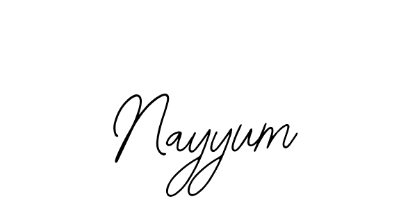 Use a signature maker to create a handwritten signature online. With this signature software, you can design (Bearetta-2O07w) your own signature for name Nayyum. Nayyum signature style 12 images and pictures png