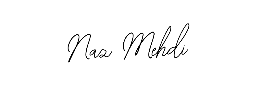 Use a signature maker to create a handwritten signature online. With this signature software, you can design (Bearetta-2O07w) your own signature for name Naz Mehdi. Naz Mehdi signature style 12 images and pictures png