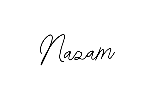 Make a beautiful signature design for name Nazam. Use this online signature maker to create a handwritten signature for free. Nazam signature style 12 images and pictures png