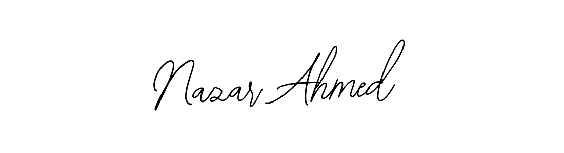 Similarly Bearetta-2O07w is the best handwritten signature design. Signature creator online .You can use it as an online autograph creator for name Nazar Ahmed. Nazar Ahmed signature style 12 images and pictures png