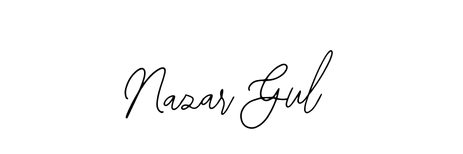 if you are searching for the best signature style for your name Nazar Gul. so please give up your signature search. here we have designed multiple signature styles  using Bearetta-2O07w. Nazar Gul signature style 12 images and pictures png