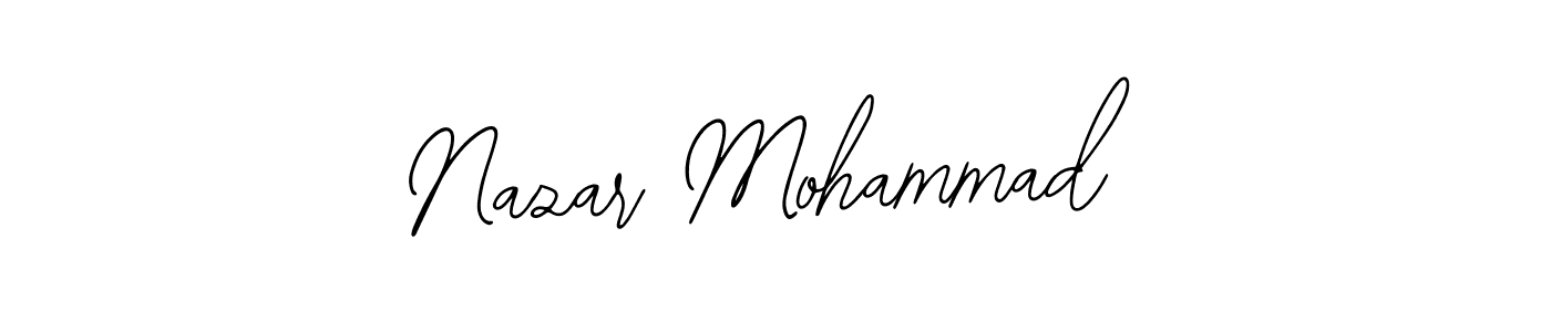 Design your own signature with our free online signature maker. With this signature software, you can create a handwritten (Bearetta-2O07w) signature for name Nazar Mohammad. Nazar Mohammad signature style 12 images and pictures png