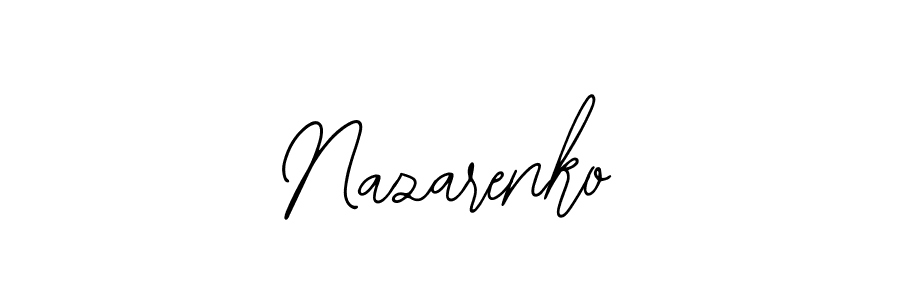 You should practise on your own different ways (Bearetta-2O07w) to write your name (Nazarenko) in signature. don't let someone else do it for you. Nazarenko signature style 12 images and pictures png