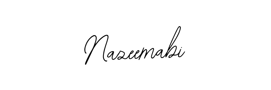 if you are searching for the best signature style for your name Nazeemabi. so please give up your signature search. here we have designed multiple signature styles  using Bearetta-2O07w. Nazeemabi signature style 12 images and pictures png