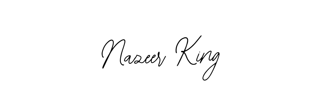 Use a signature maker to create a handwritten signature online. With this signature software, you can design (Bearetta-2O07w) your own signature for name Nazeer King. Nazeer King signature style 12 images and pictures png