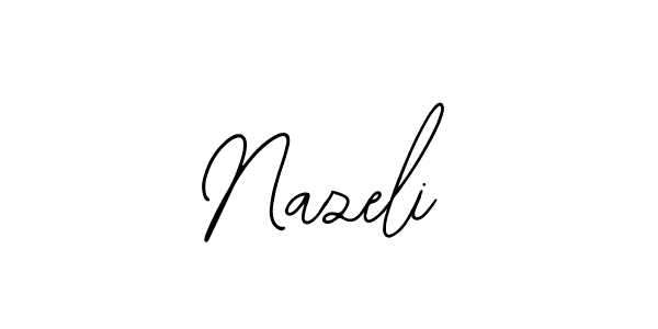 Also You can easily find your signature by using the search form. We will create Nazeli name handwritten signature images for you free of cost using Bearetta-2O07w sign style. Nazeli signature style 12 images and pictures png