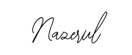 Upgrade your professional image with Nazerul signature created with Bearetta-2O07w font. Fast, free, and watermark-free download. Nazerul signature style 12 images and pictures png