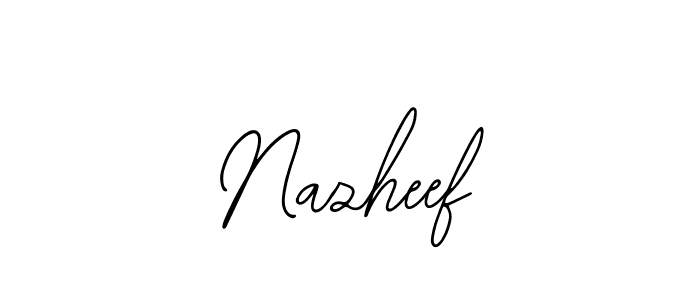 You should practise on your own different ways (Bearetta-2O07w) to write your name (Nazheef) in signature. don't let someone else do it for you. Nazheef signature style 12 images and pictures png