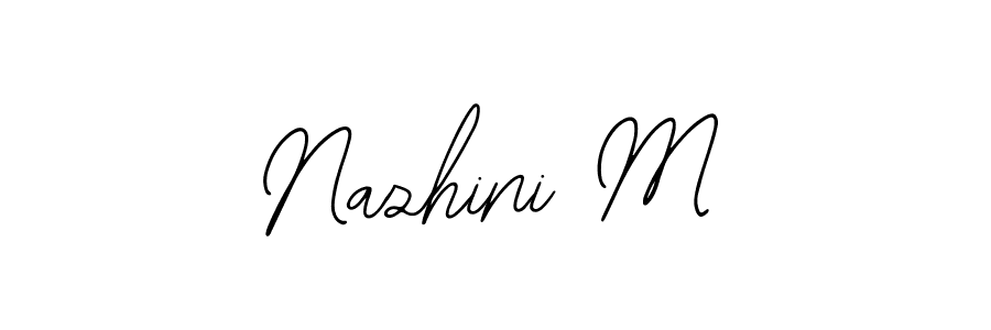 Use a signature maker to create a handwritten signature online. With this signature software, you can design (Bearetta-2O07w) your own signature for name Nazhini M. Nazhini M signature style 12 images and pictures png