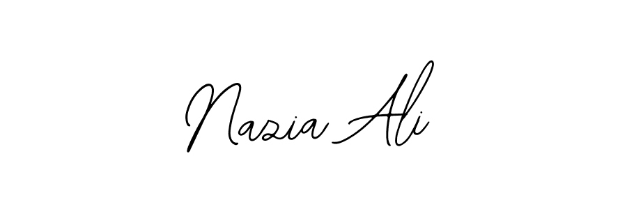 How to make Nazia Ali name signature. Use Bearetta-2O07w style for creating short signs online. This is the latest handwritten sign. Nazia Ali signature style 12 images and pictures png