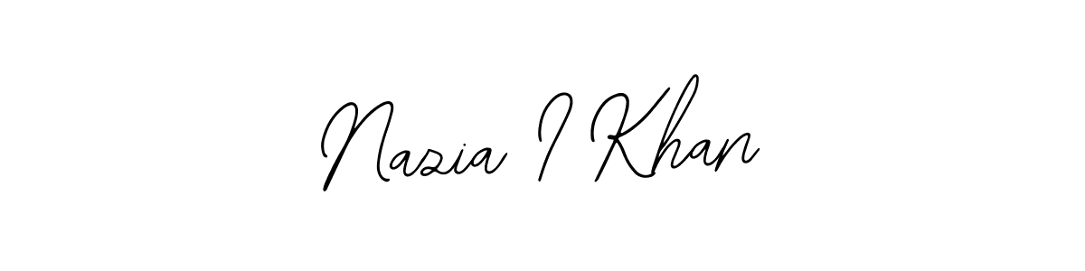 The best way (Bearetta-2O07w) to make a short signature is to pick only two or three words in your name. The name Nazia I Khan include a total of six letters. For converting this name. Nazia I Khan signature style 12 images and pictures png