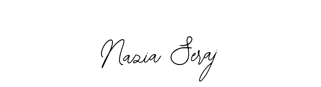 Bearetta-2O07w is a professional signature style that is perfect for those who want to add a touch of class to their signature. It is also a great choice for those who want to make their signature more unique. Get Nazia Seraj name to fancy signature for free. Nazia Seraj signature style 12 images and pictures png