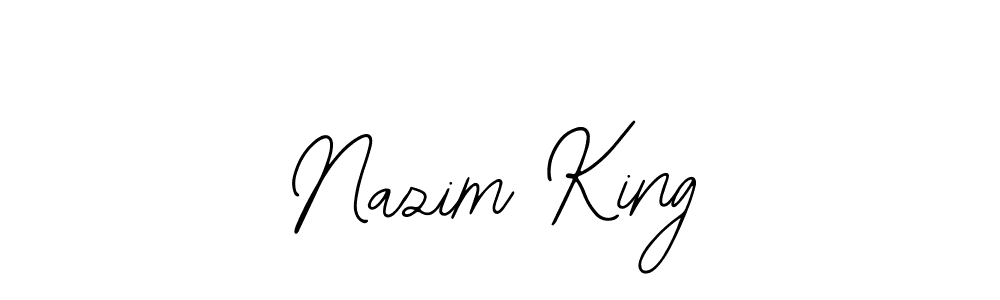 Use a signature maker to create a handwritten signature online. With this signature software, you can design (Bearetta-2O07w) your own signature for name Nazim King. Nazim King signature style 12 images and pictures png
