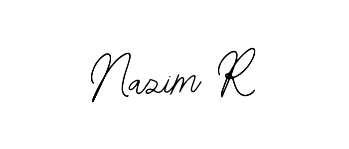 This is the best signature style for the Nazim R name. Also you like these signature font (Bearetta-2O07w). Mix name signature. Nazim R signature style 12 images and pictures png
