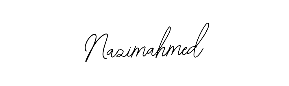 How to make Nazimahmed name signature. Use Bearetta-2O07w style for creating short signs online. This is the latest handwritten sign. Nazimahmed signature style 12 images and pictures png