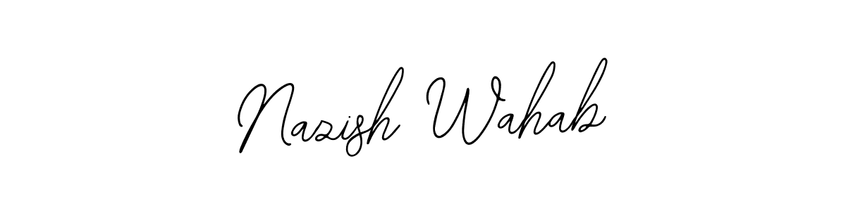 It looks lik you need a new signature style for name Nazish Wahab. Design unique handwritten (Bearetta-2O07w) signature with our free signature maker in just a few clicks. Nazish Wahab signature style 12 images and pictures png