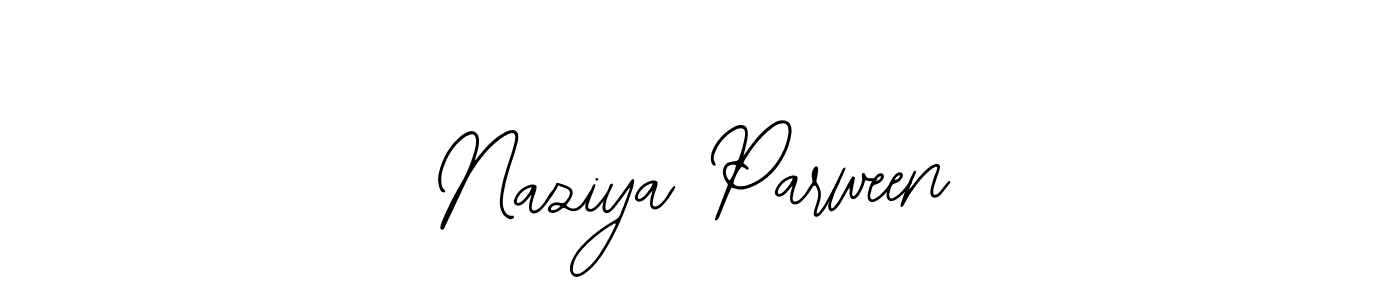 How to make Naziya Parween name signature. Use Bearetta-2O07w style for creating short signs online. This is the latest handwritten sign. Naziya Parween signature style 12 images and pictures png
