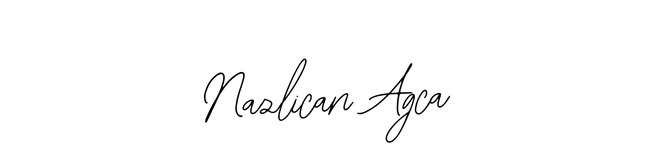Bearetta-2O07w is a professional signature style that is perfect for those who want to add a touch of class to their signature. It is also a great choice for those who want to make their signature more unique. Get Nazlican Agca name to fancy signature for free. Nazlican Agca signature style 12 images and pictures png