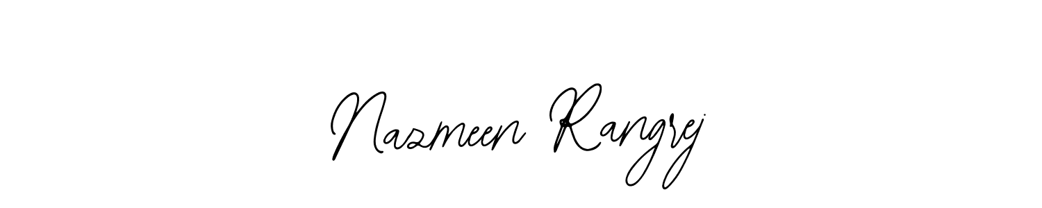 Also You can easily find your signature by using the search form. We will create Nazmeen Rangrej name handwritten signature images for you free of cost using Bearetta-2O07w sign style. Nazmeen Rangrej signature style 12 images and pictures png