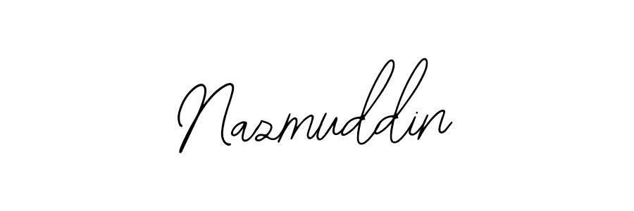 You should practise on your own different ways (Bearetta-2O07w) to write your name (Nazmuddin) in signature. don't let someone else do it for you. Nazmuddin signature style 12 images and pictures png