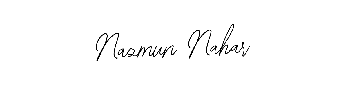 Also we have Nazmun Nahar name is the best signature style. Create professional handwritten signature collection using Bearetta-2O07w autograph style. Nazmun Nahar signature style 12 images and pictures png