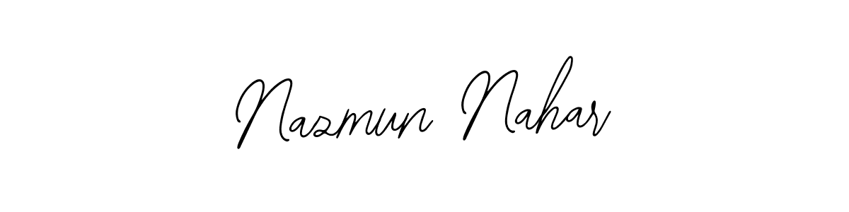 Design your own signature with our free online signature maker. With this signature software, you can create a handwritten (Bearetta-2O07w) signature for name Nazmun Nahar. Nazmun Nahar signature style 12 images and pictures png