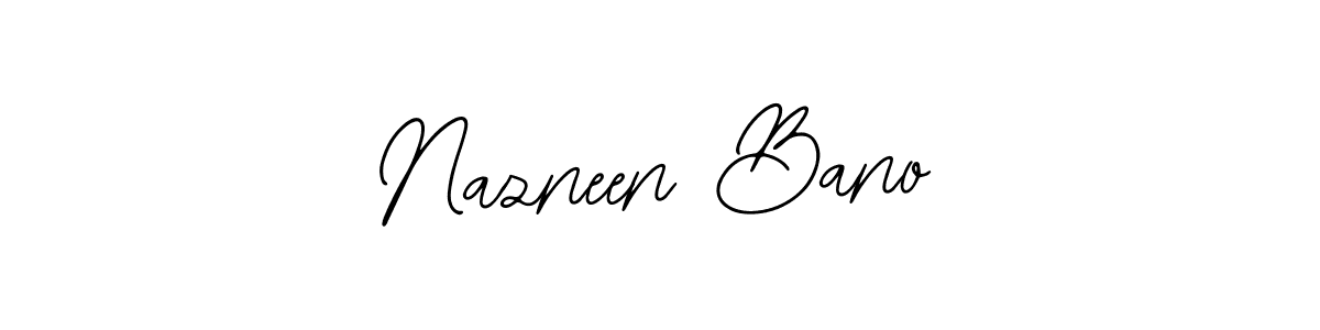 Bearetta-2O07w is a professional signature style that is perfect for those who want to add a touch of class to their signature. It is also a great choice for those who want to make their signature more unique. Get Nazneen Bano name to fancy signature for free. Nazneen Bano signature style 12 images and pictures png