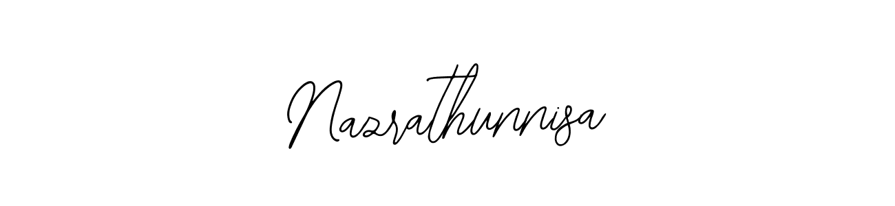 How to make Nazrathunnisa signature? Bearetta-2O07w is a professional autograph style. Create handwritten signature for Nazrathunnisa name. Nazrathunnisa signature style 12 images and pictures png